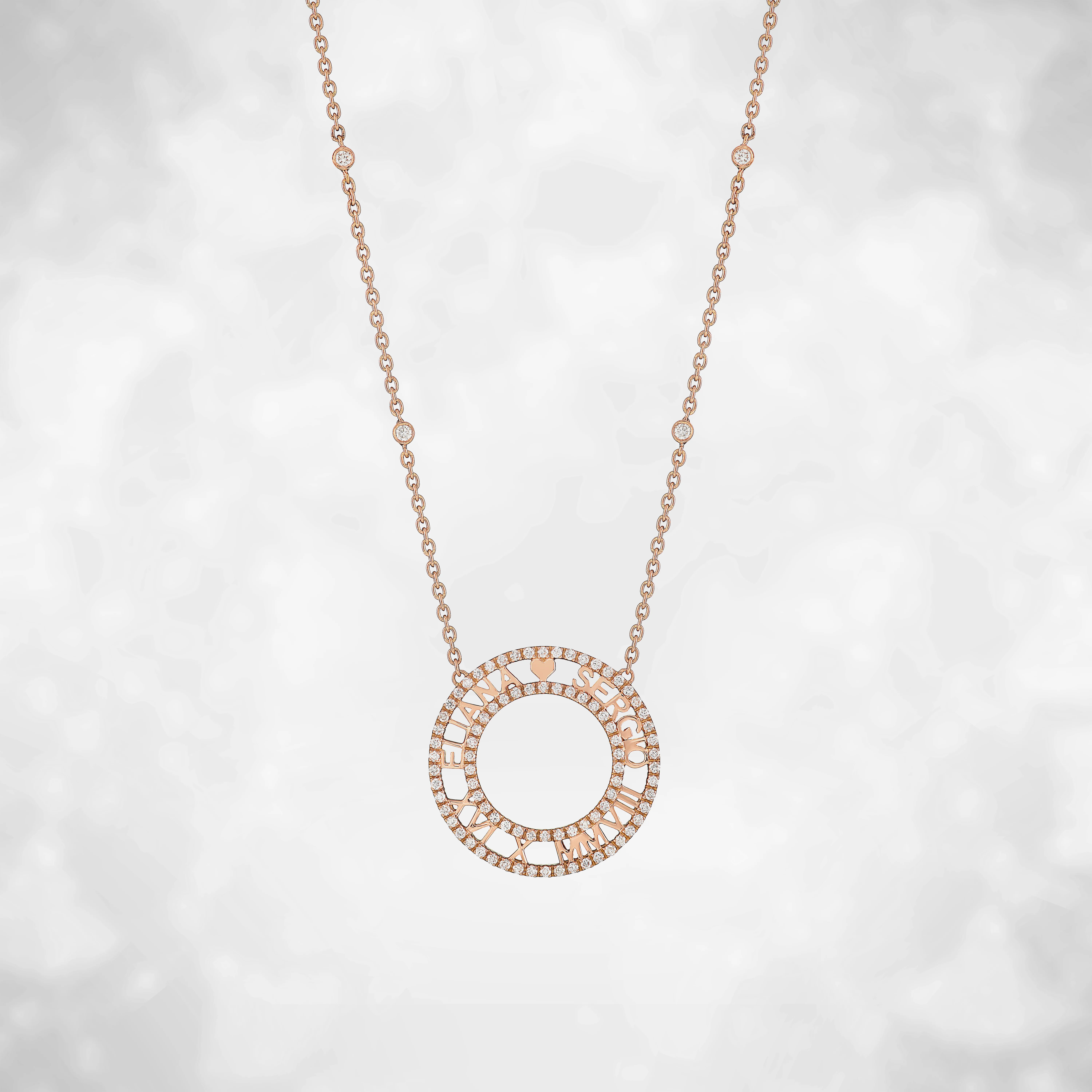 Names Necklace Circle