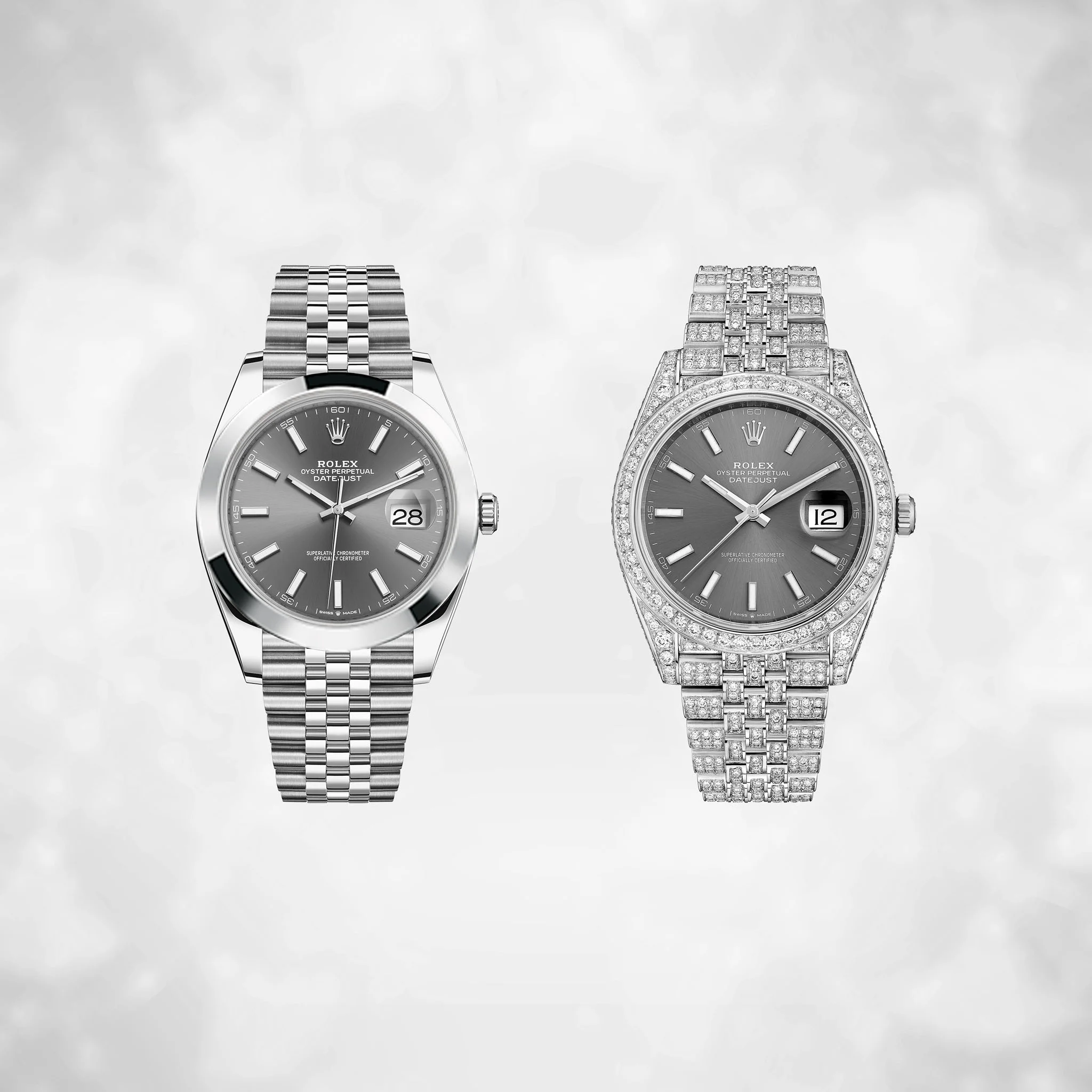 Rolex Watch  (black - white gold)
