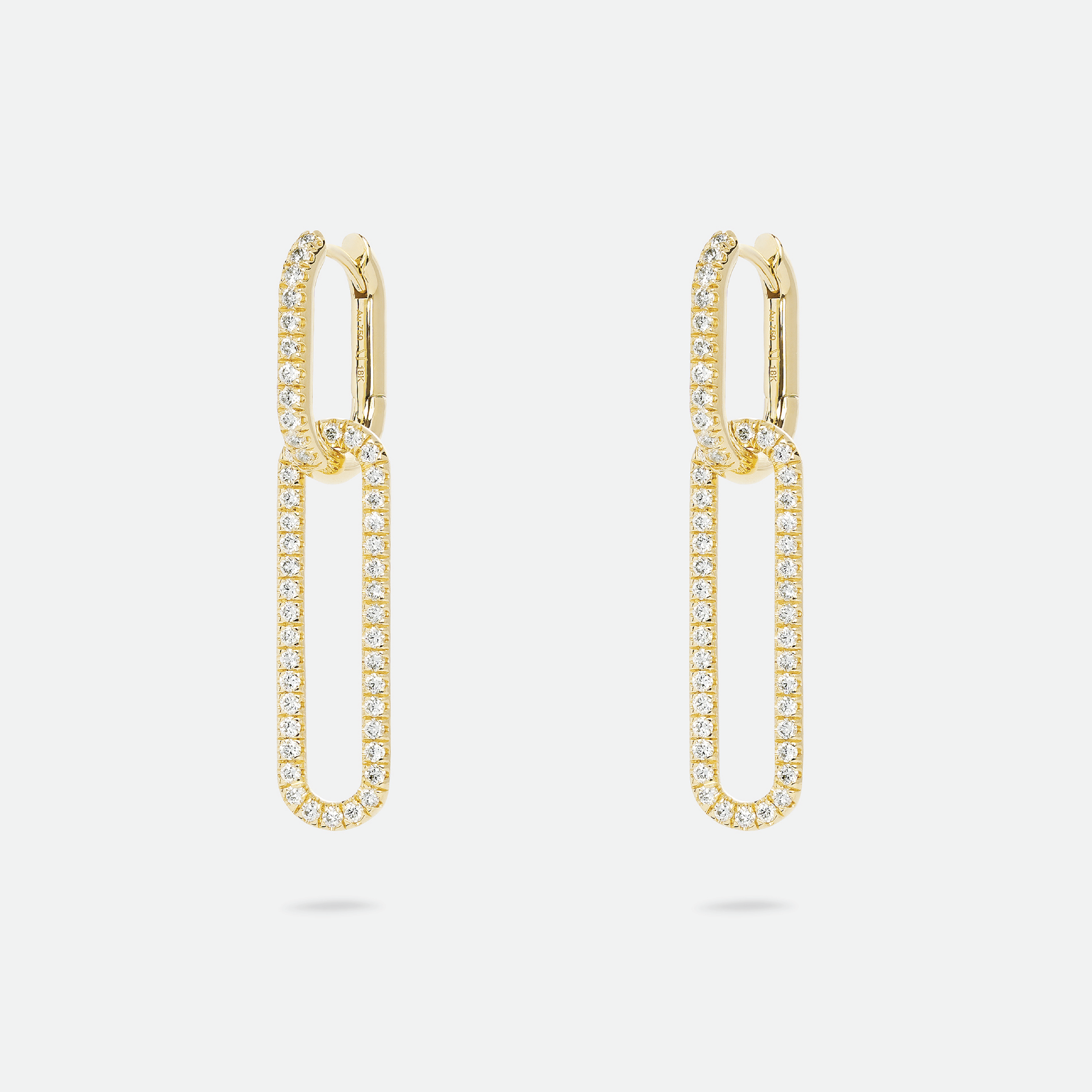 Double Link 2-In-1 Hoops Earrings 