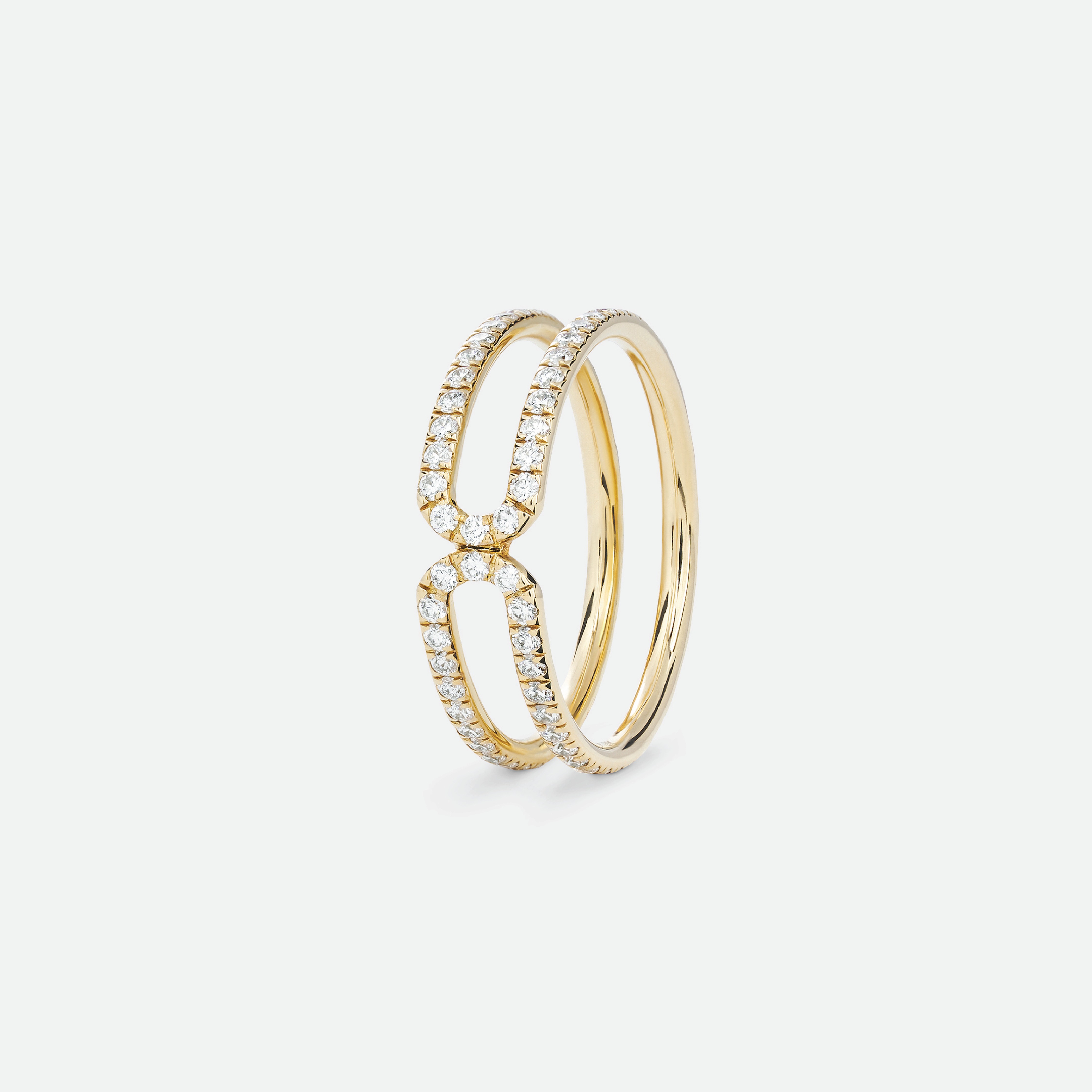 mc7r2 link ring 18k gold jewels