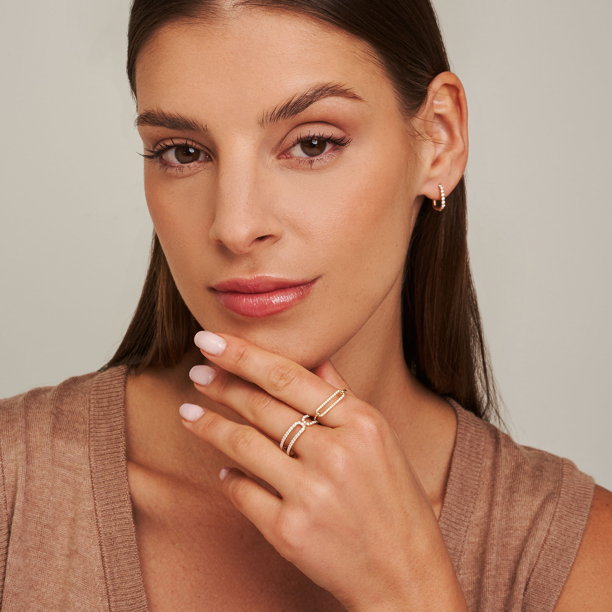 mc7r2 link ring 18k gold jewels