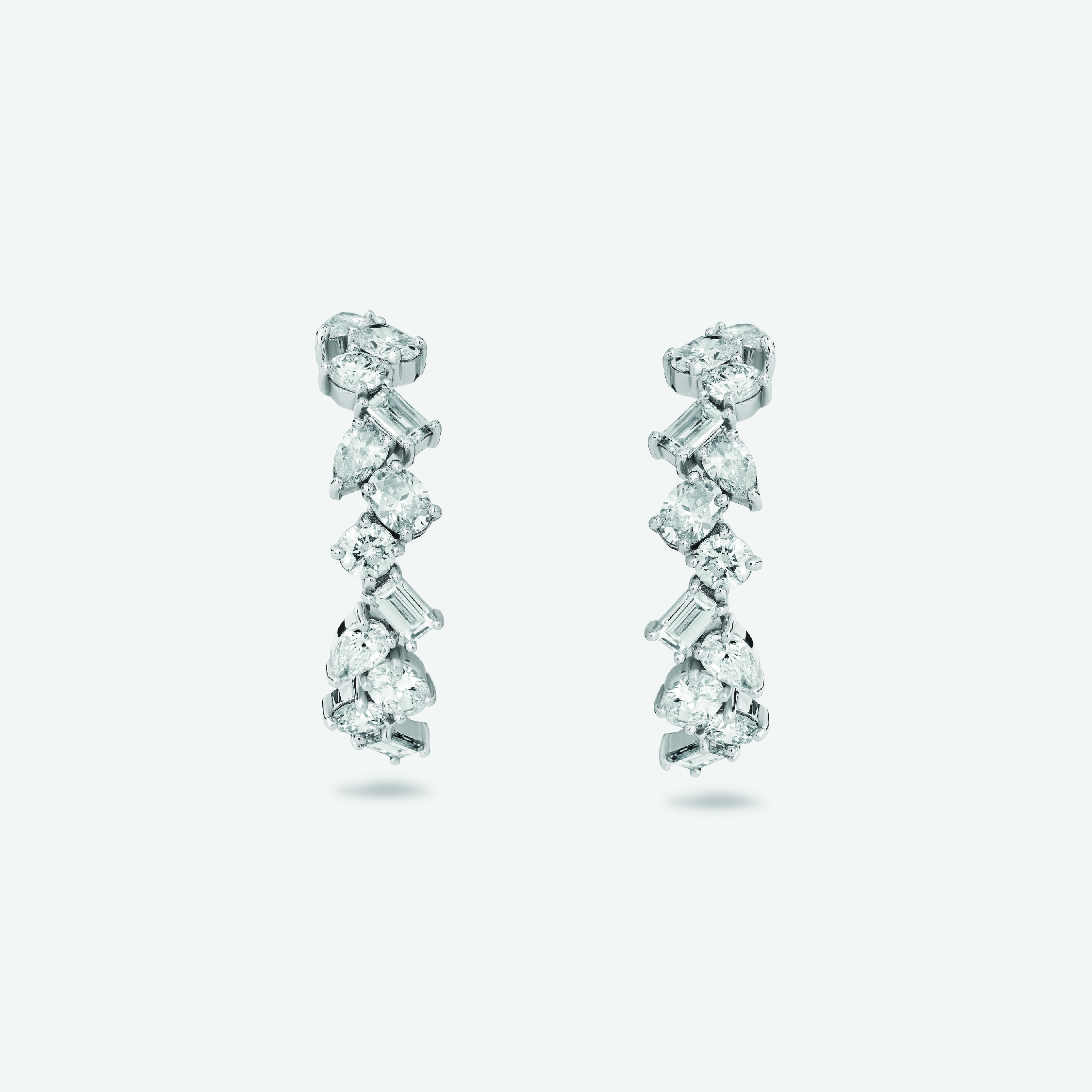 mc3e2 multi shape diamonds hoop earrings jewels