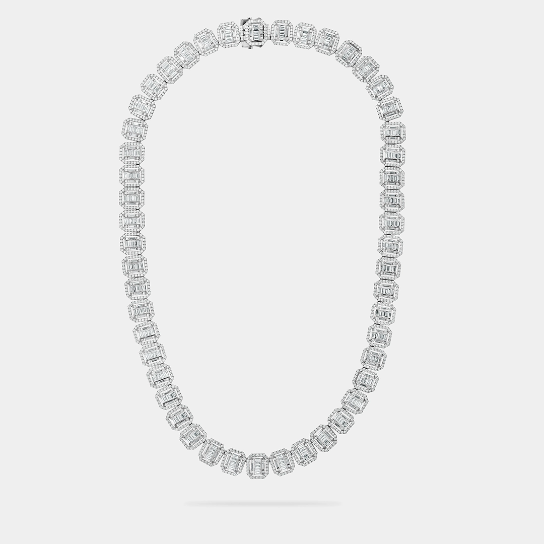 Baguette Diamond Necklace