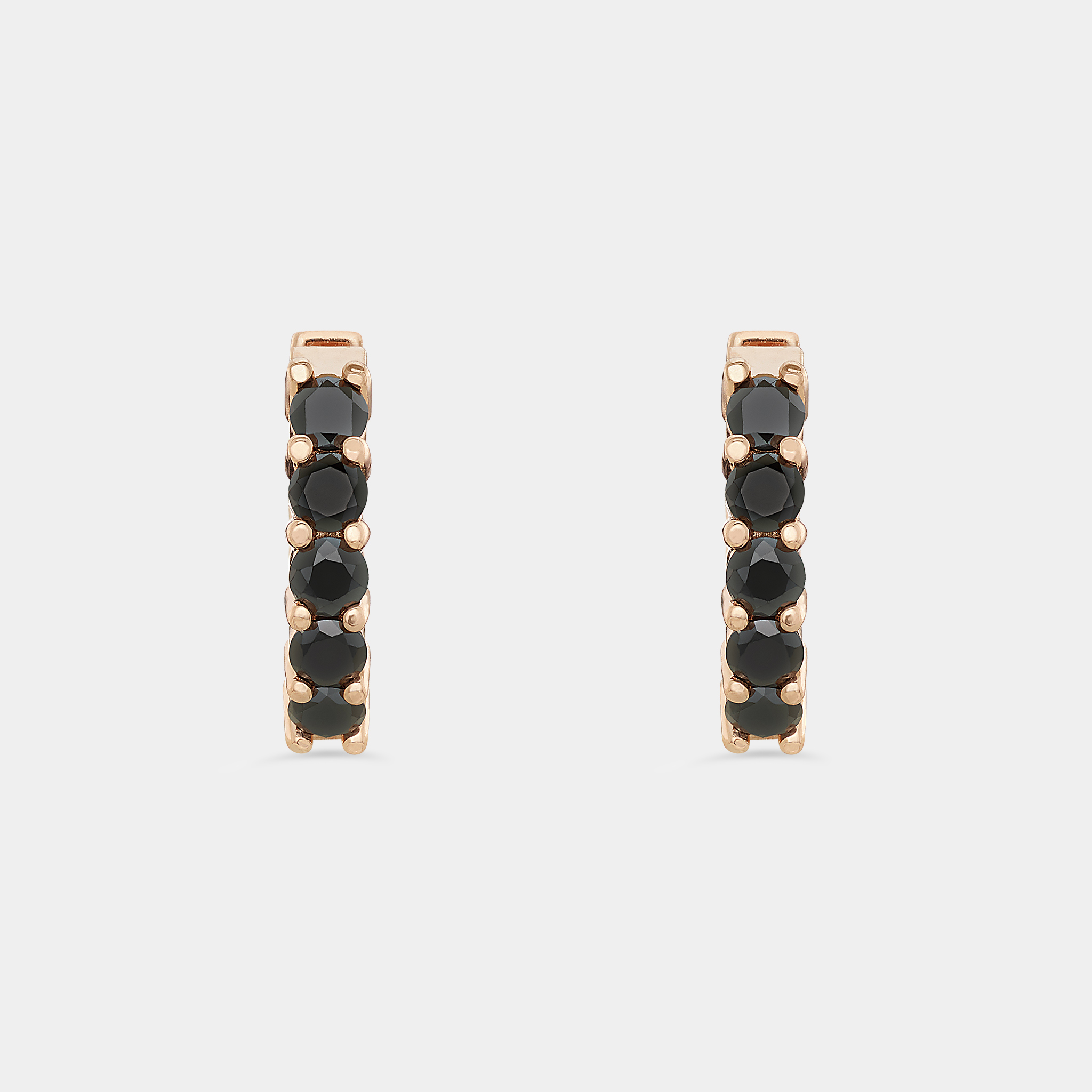Classic Riviera Hoop Earrings Black