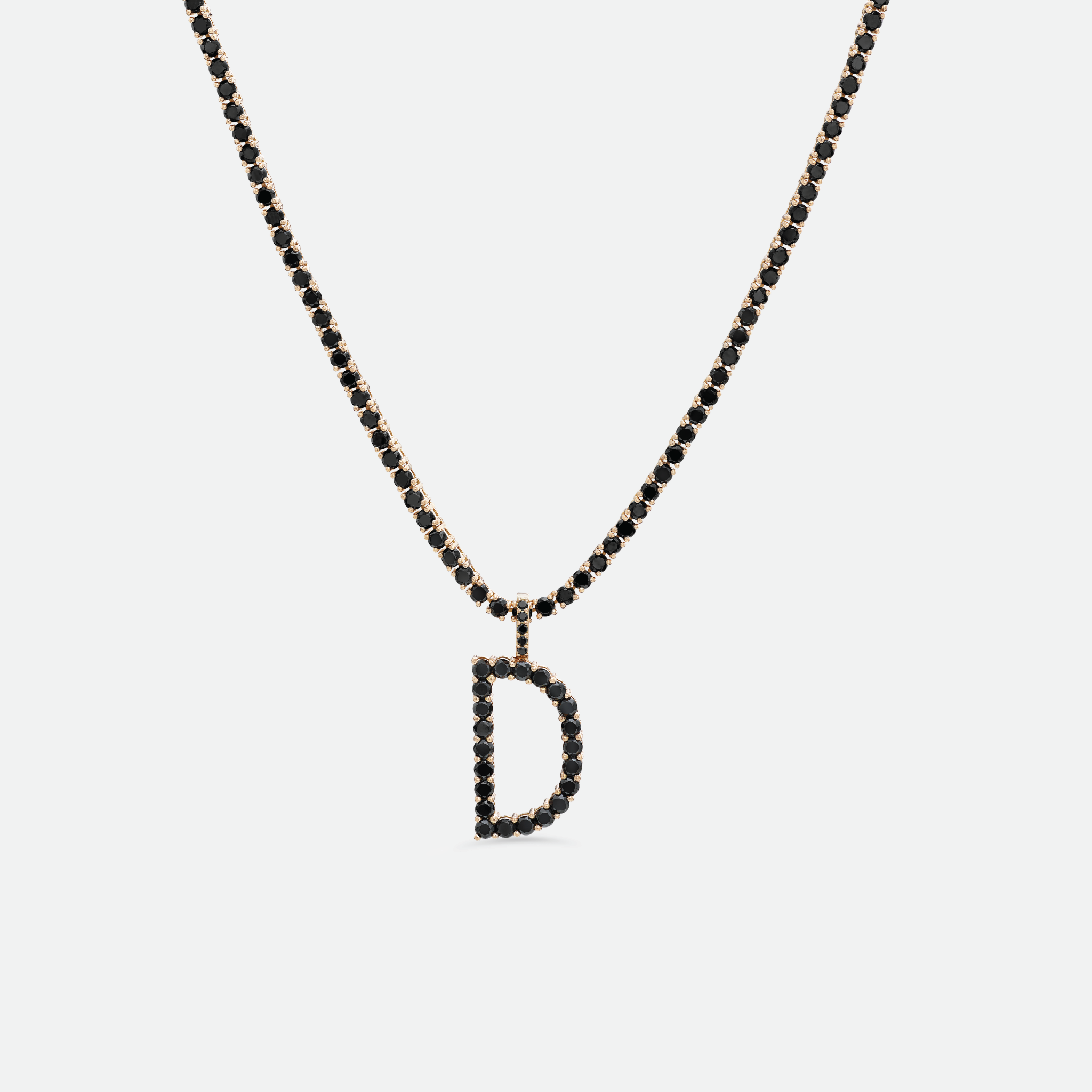 h15n3bw exclusive inicial riviera necklace black and white jewels