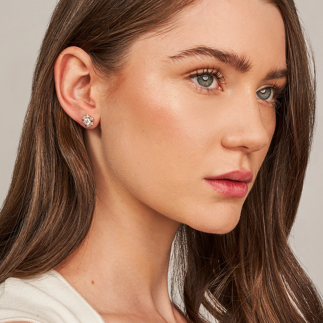 h10e1m baguette diamond stud earrings i jewels