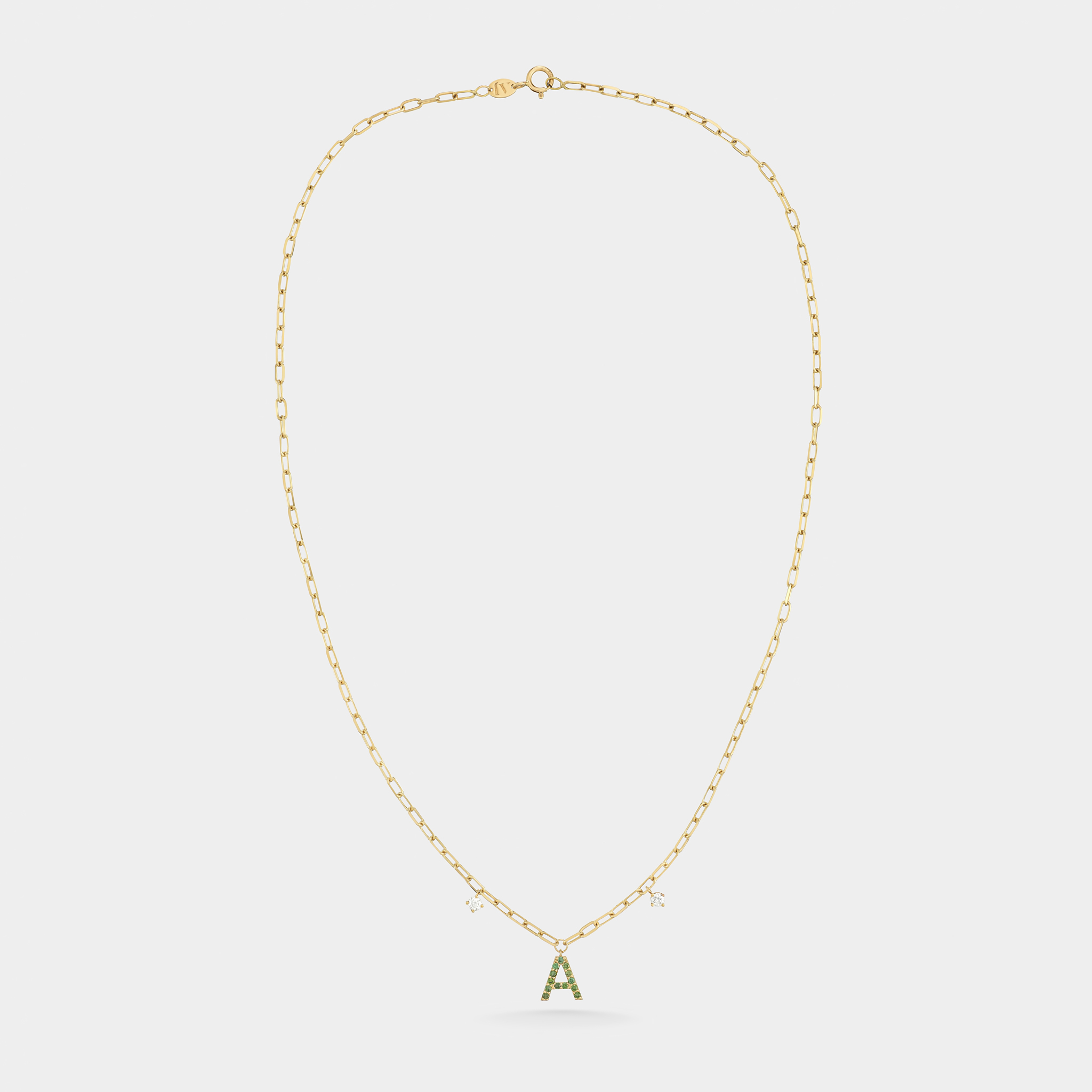 Collier Letter 2 Diamond Vert