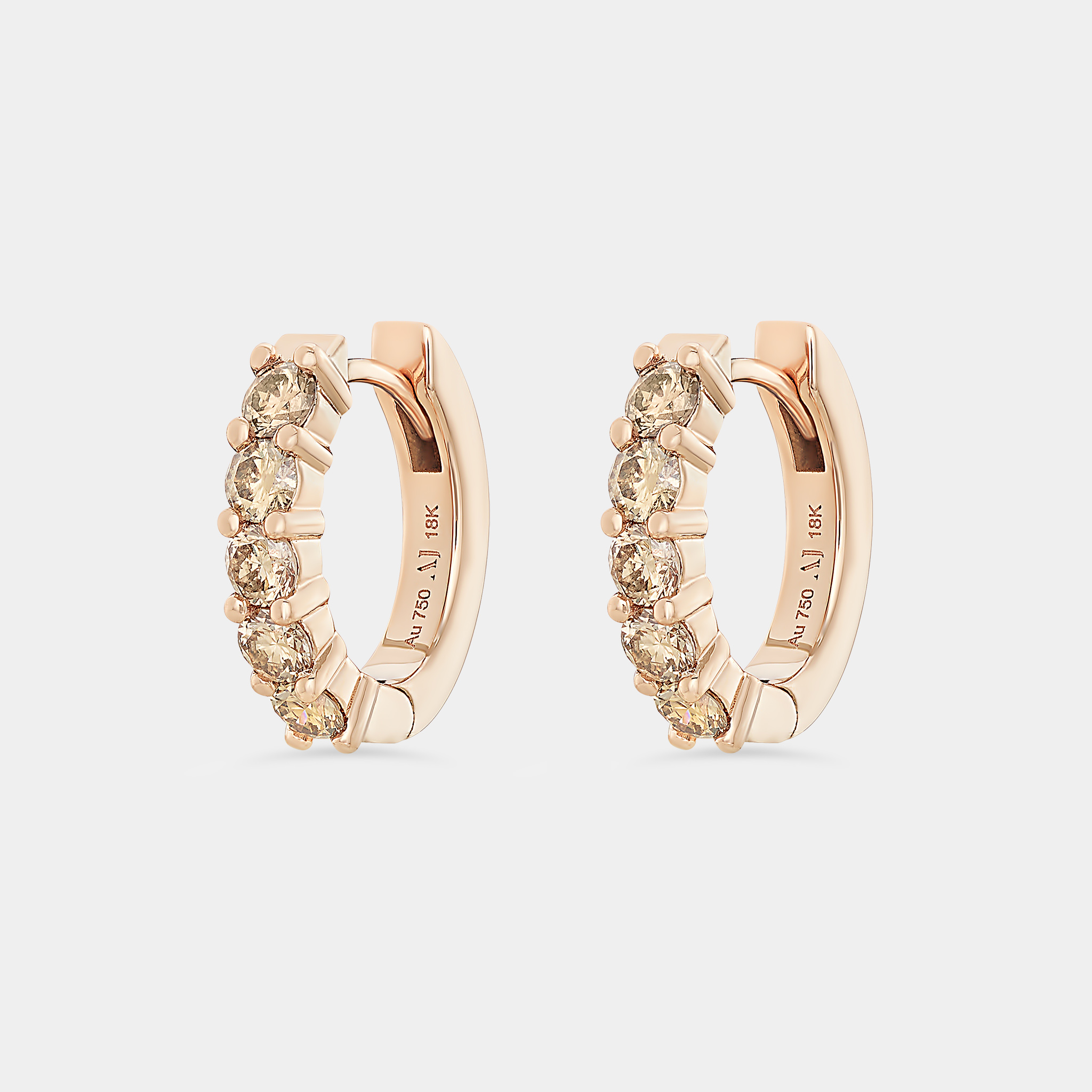 h14e3 classic riviera hoop earrings brown jewels