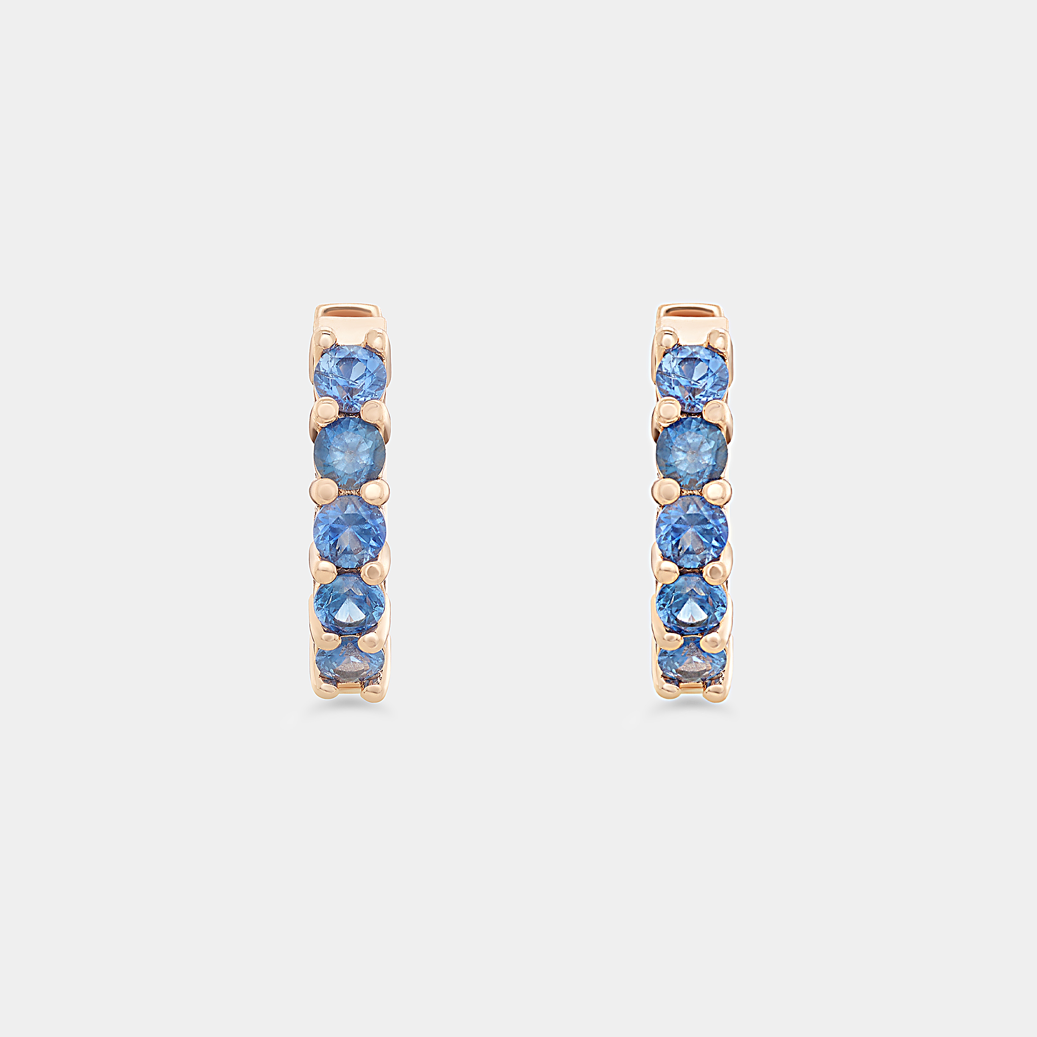 Classic Riviera Hoop Earrings Blue