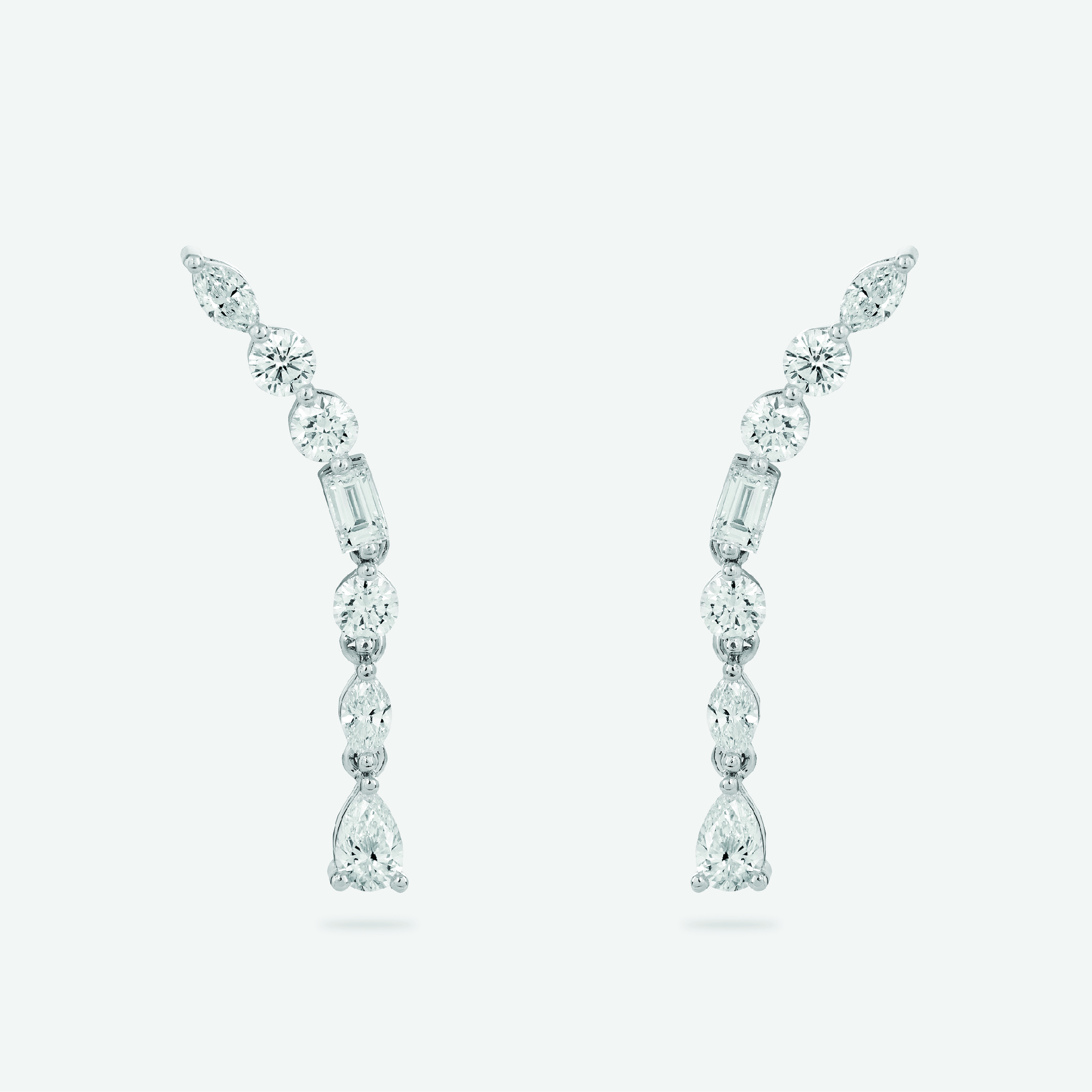 m2e4 pear and shape cascade earrings jewels