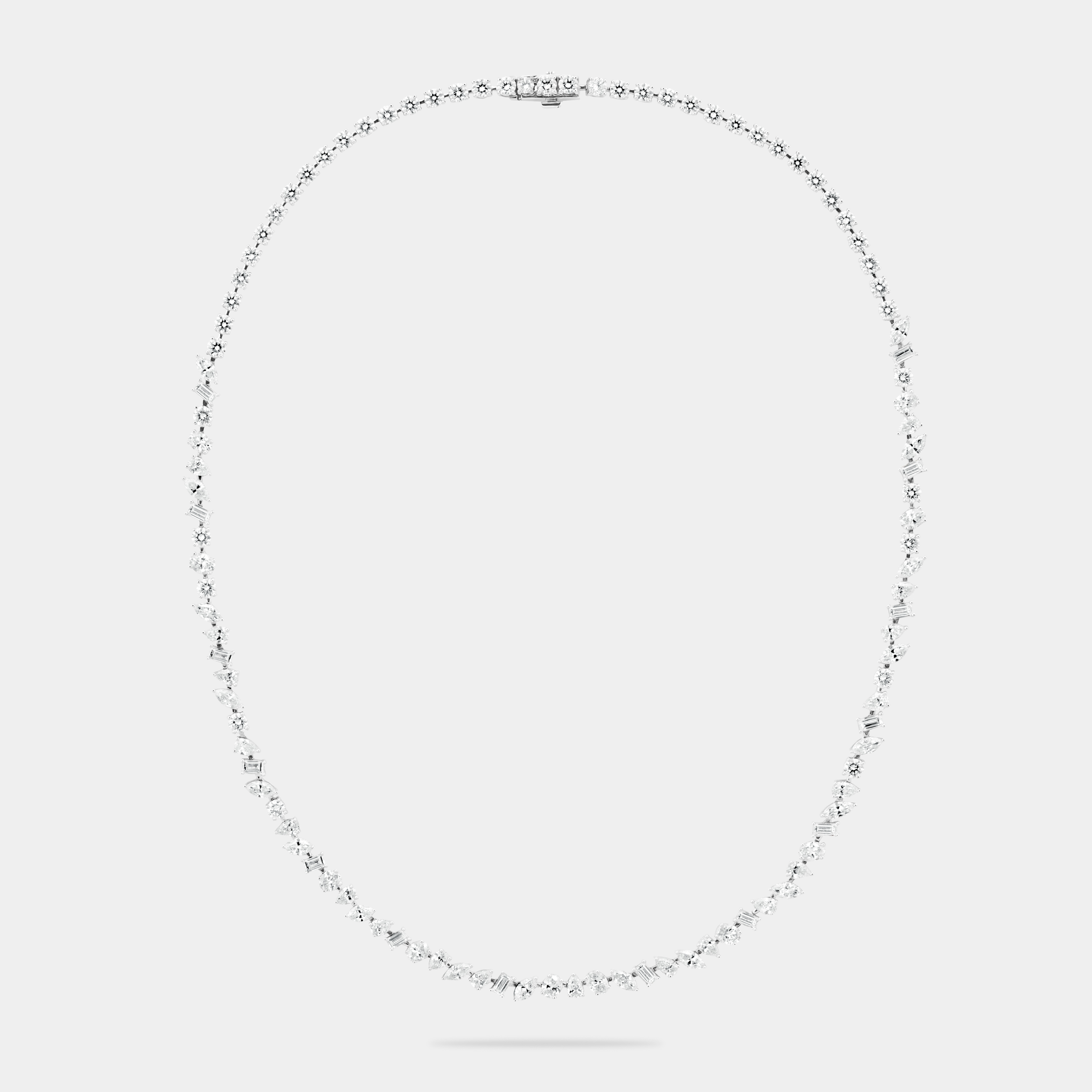 Multi Shape Diamonds Necklace