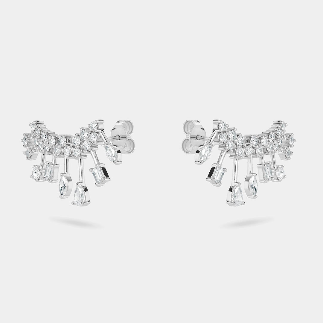 Brincos Multi Shape Diamonds Flow