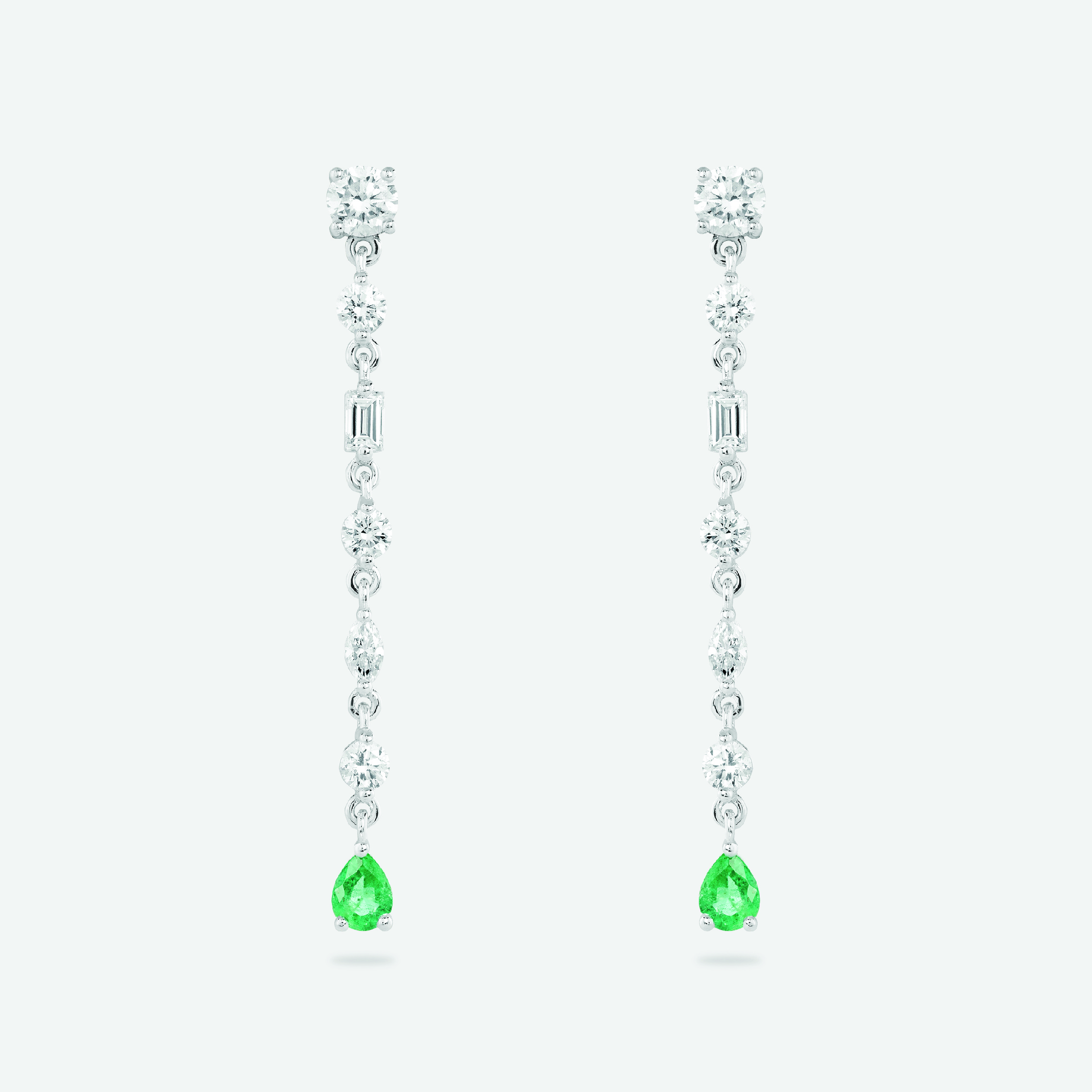 m2e3 e pear and shape emerald earrings jewels