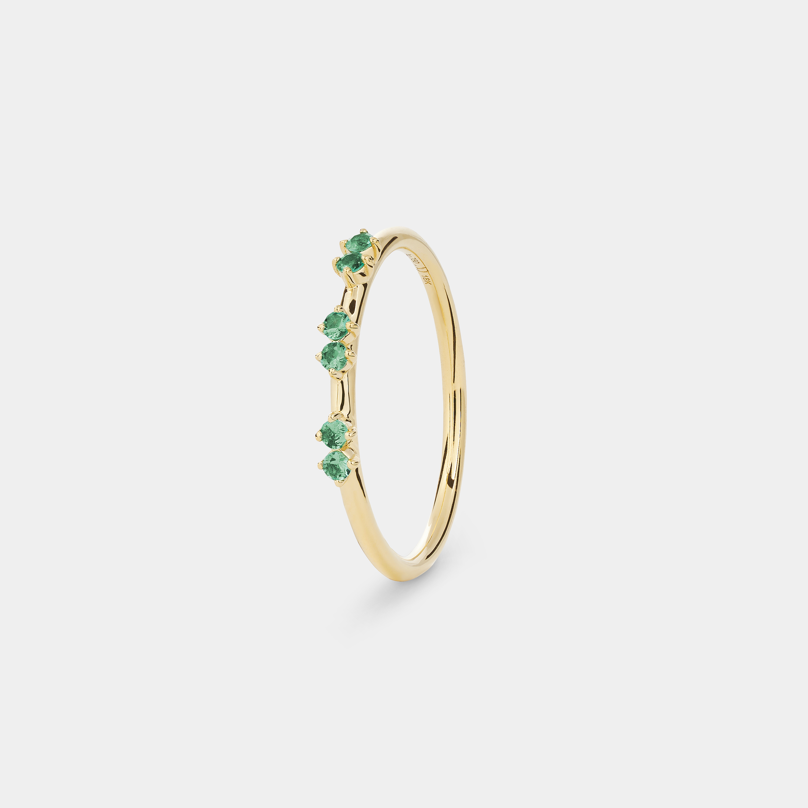 Bague Minimal Round Emerald