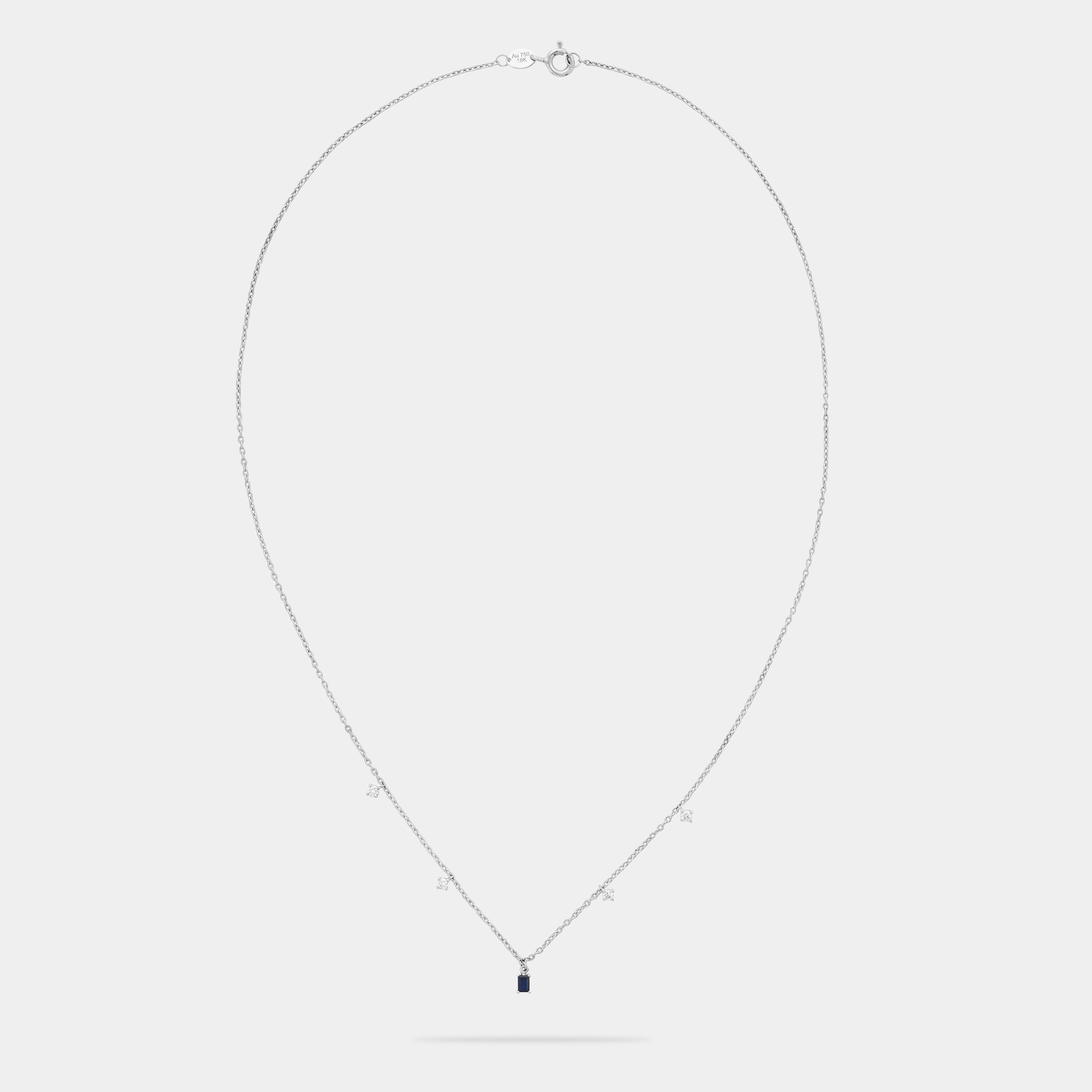 Equal Blue Sapphire Necklace