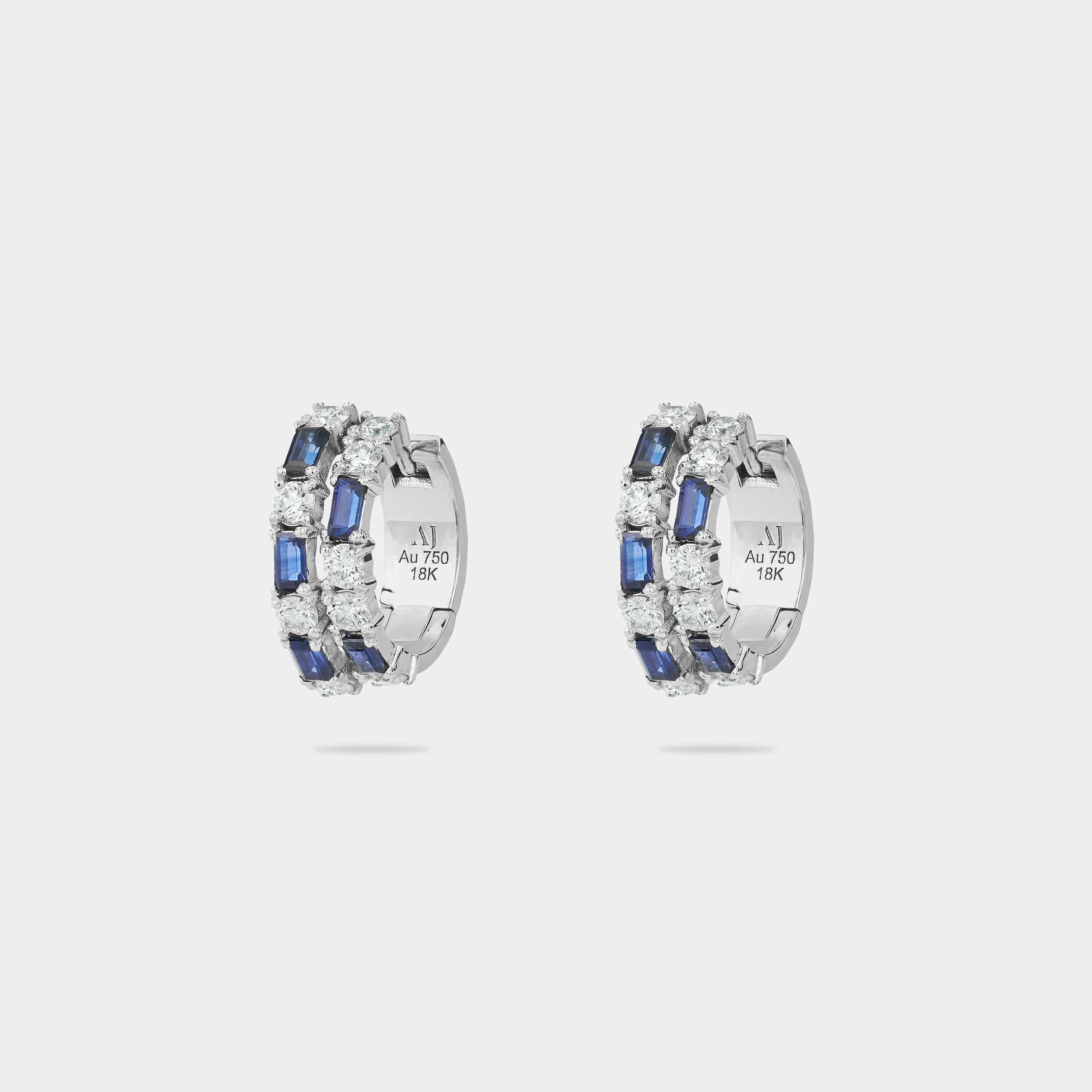 Equal Blue Sapphire Earrings