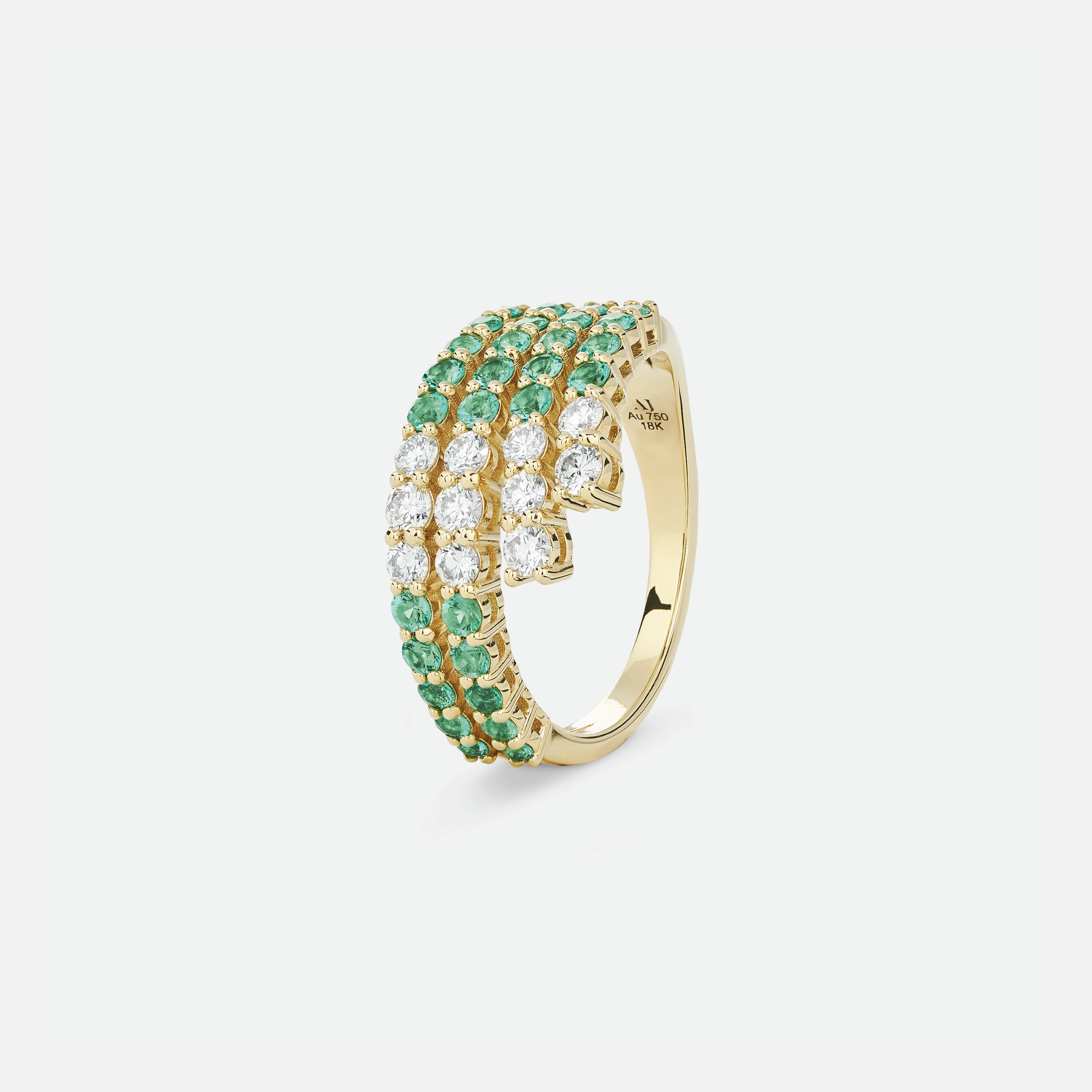 Classic Riviera Emerald Ring