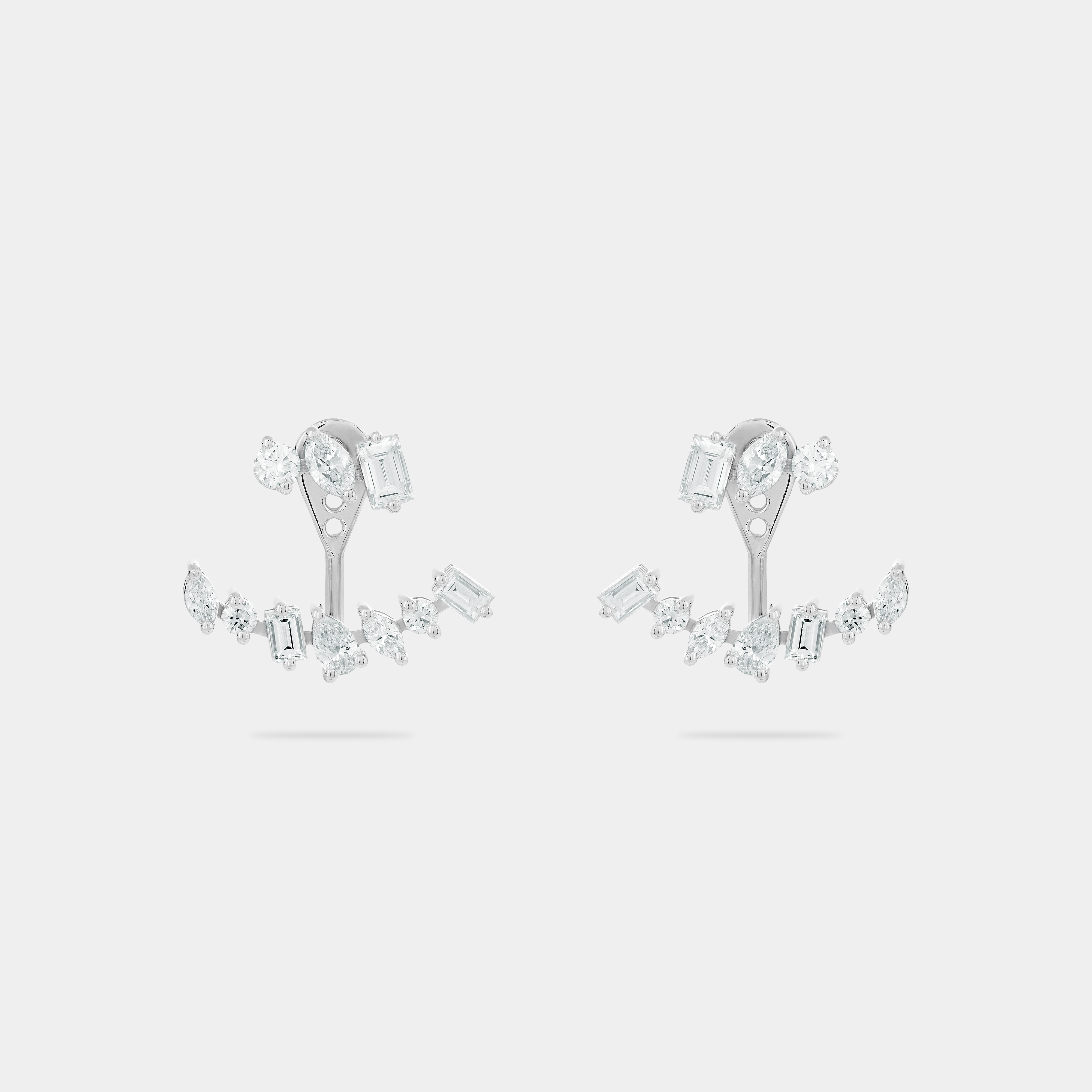 m3e4 multi shape diamonds 2 in 1 earrings jewels