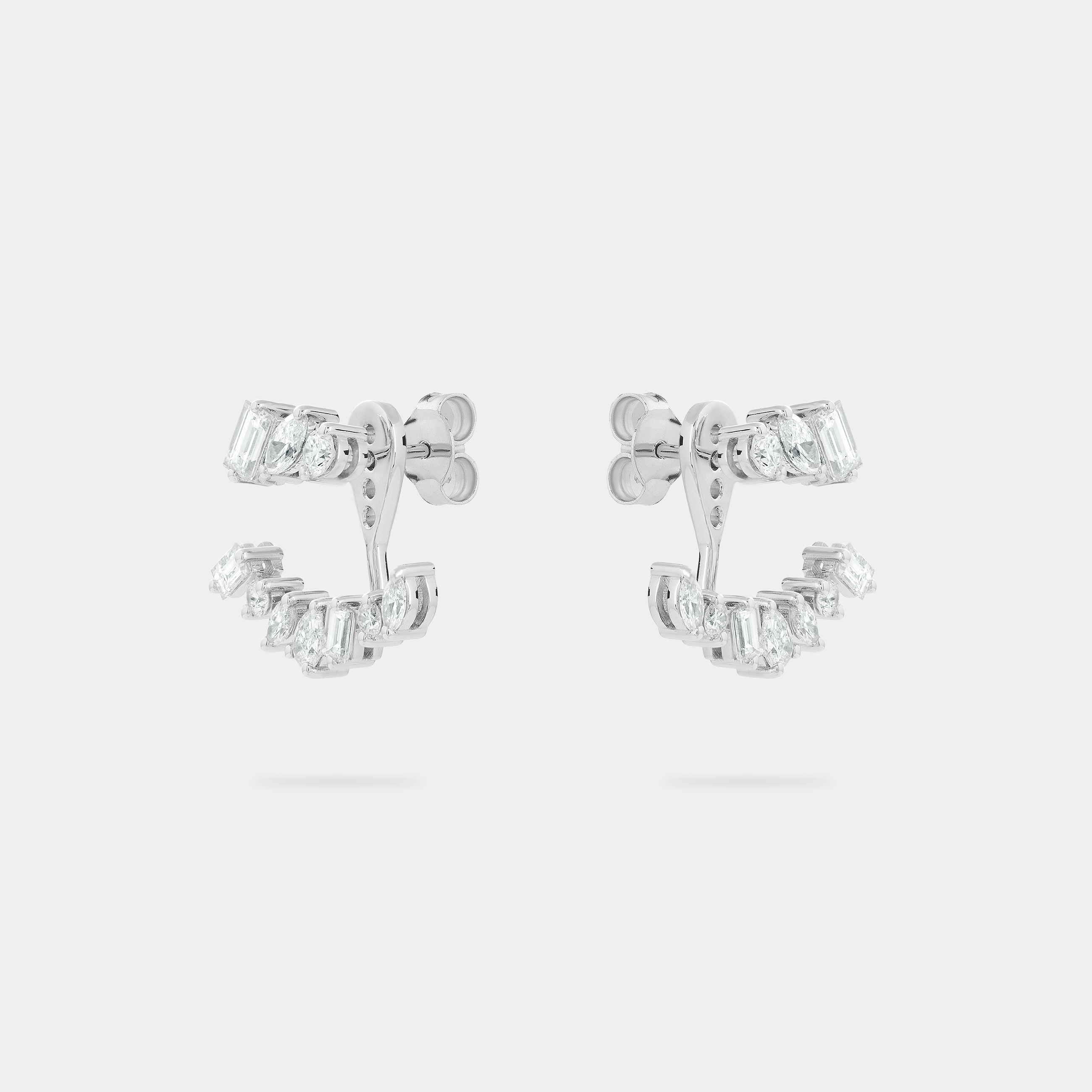 Boucles d'oreilles Multi Shape Diamonds 2 in 1