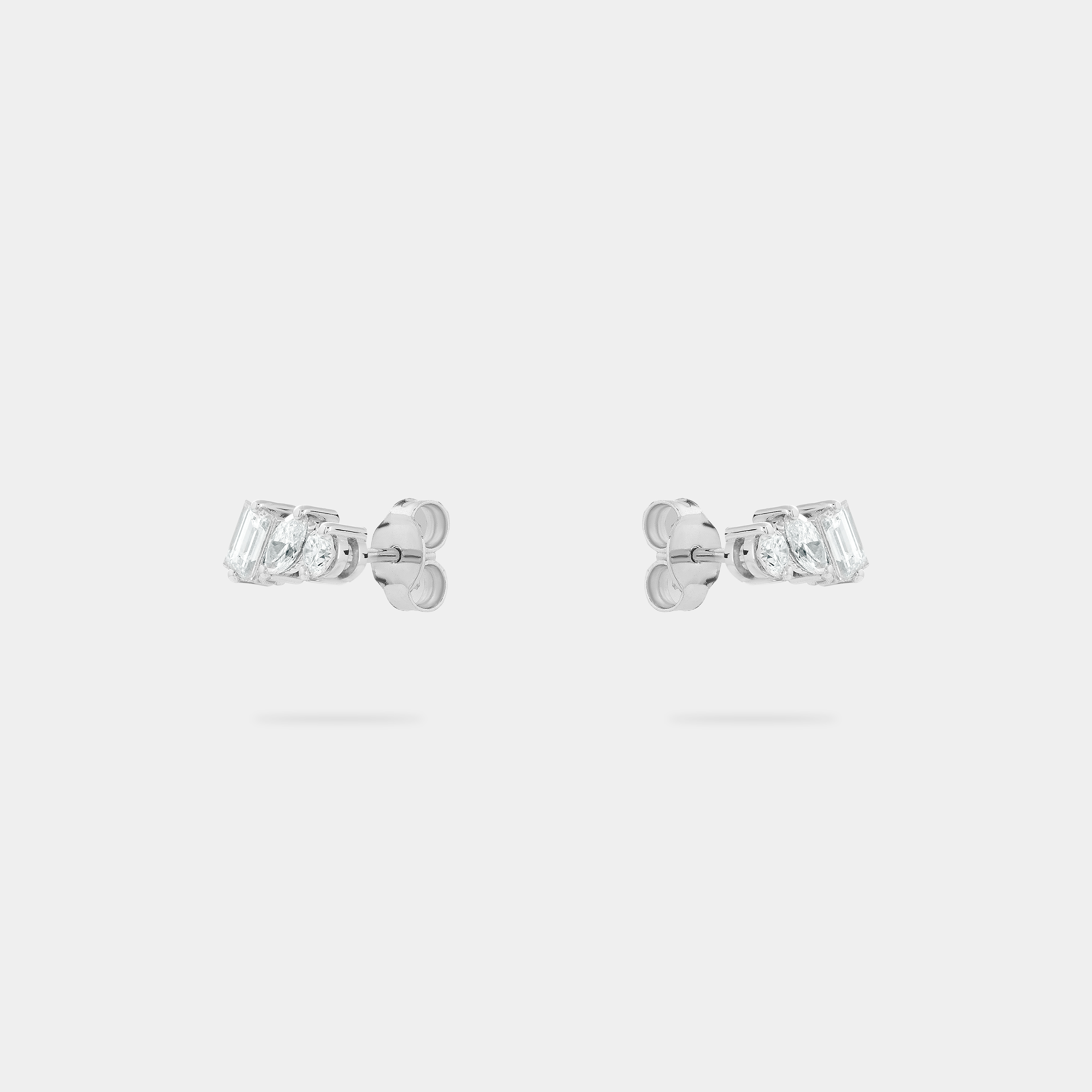 Multi Shape Diamonds 2 in 1 Earrings