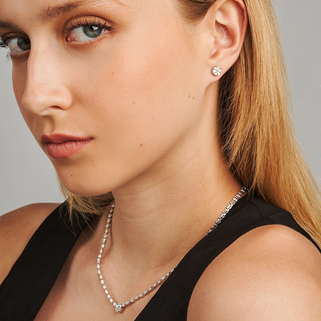 Pear and Shape 2 in 1 Earrings