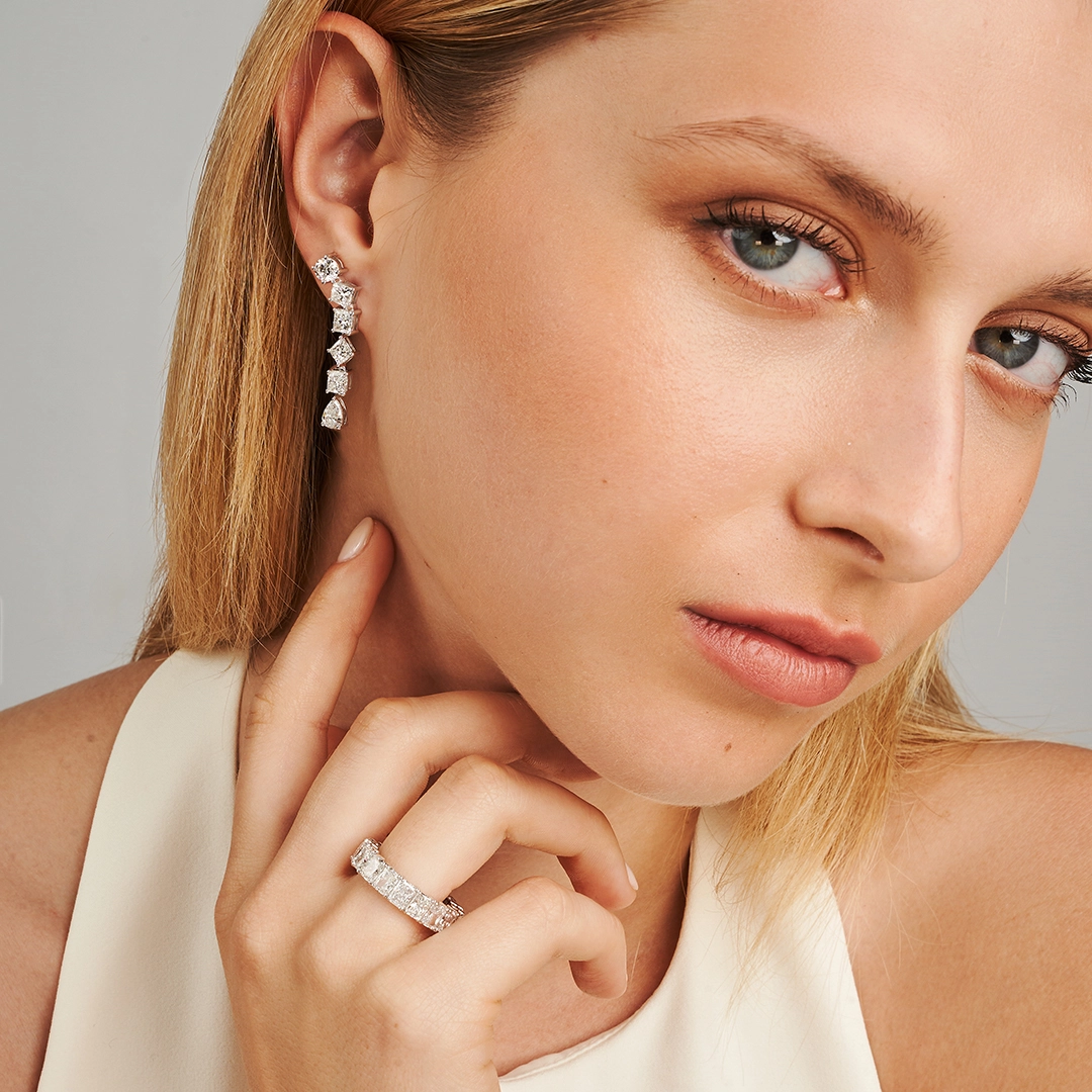 mc1re3 radiant multishape riviera earrings jewels