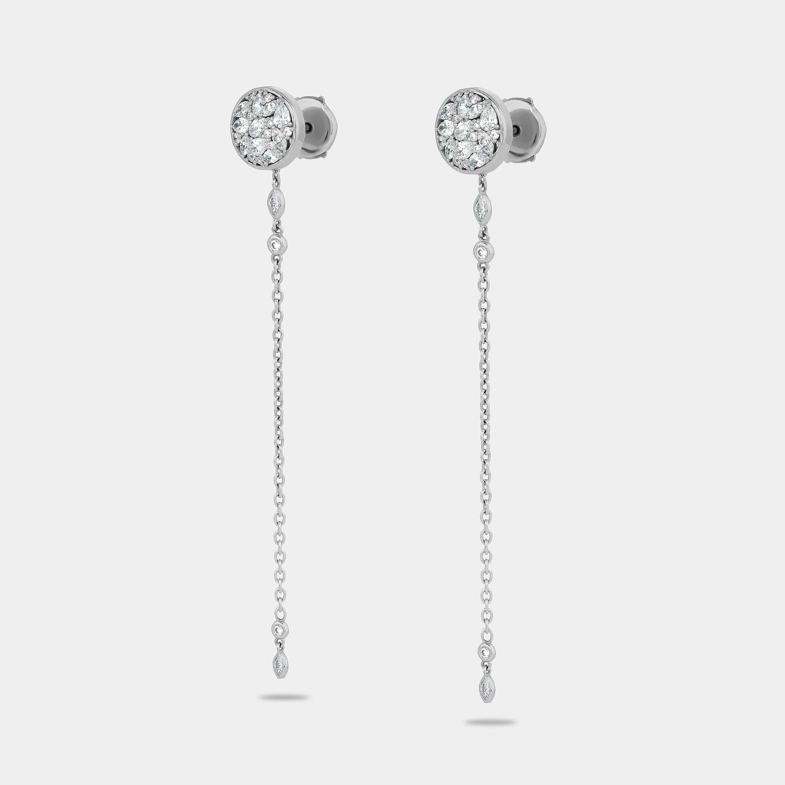 Boucles d’oreilles Round Signet 2-in-1 Drop 