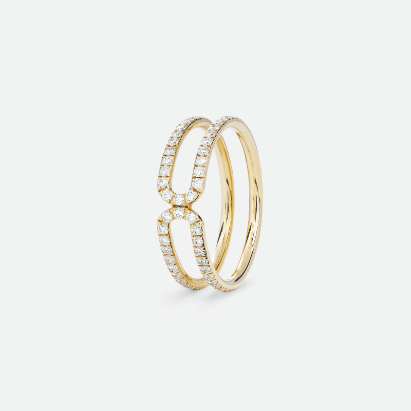mc7r2 link ring 18k gold jewels