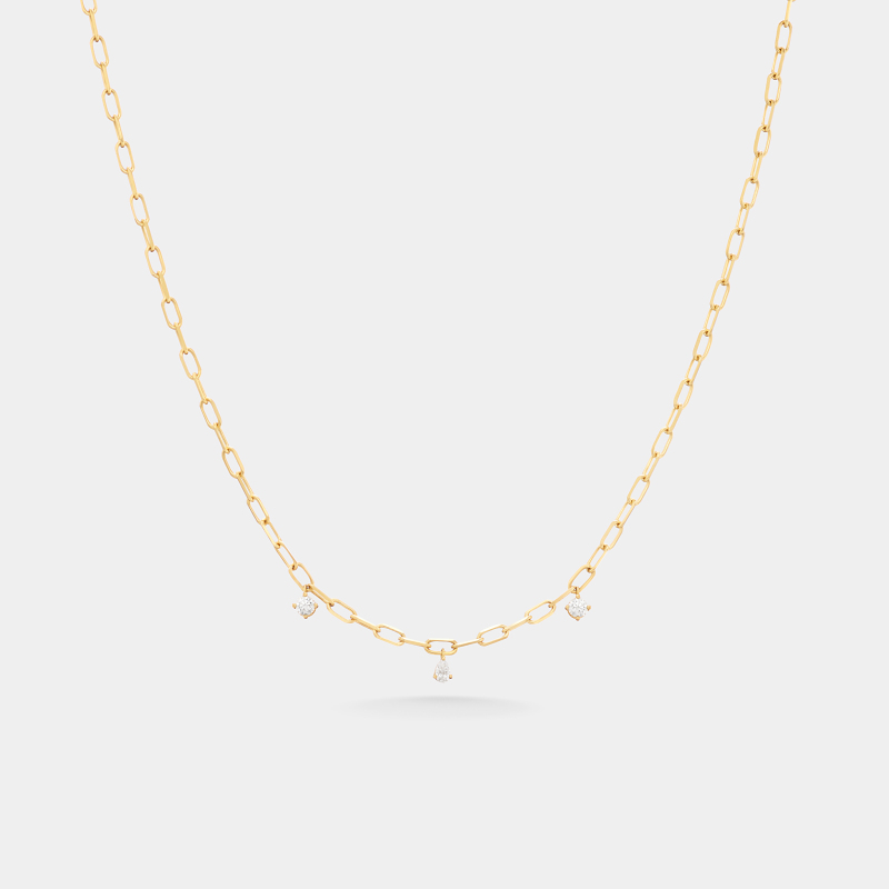 m30n1 delicate 3 diamond necklace jewels