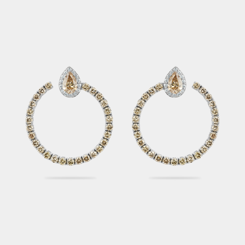 m33e2 medusa brown earrings jewels