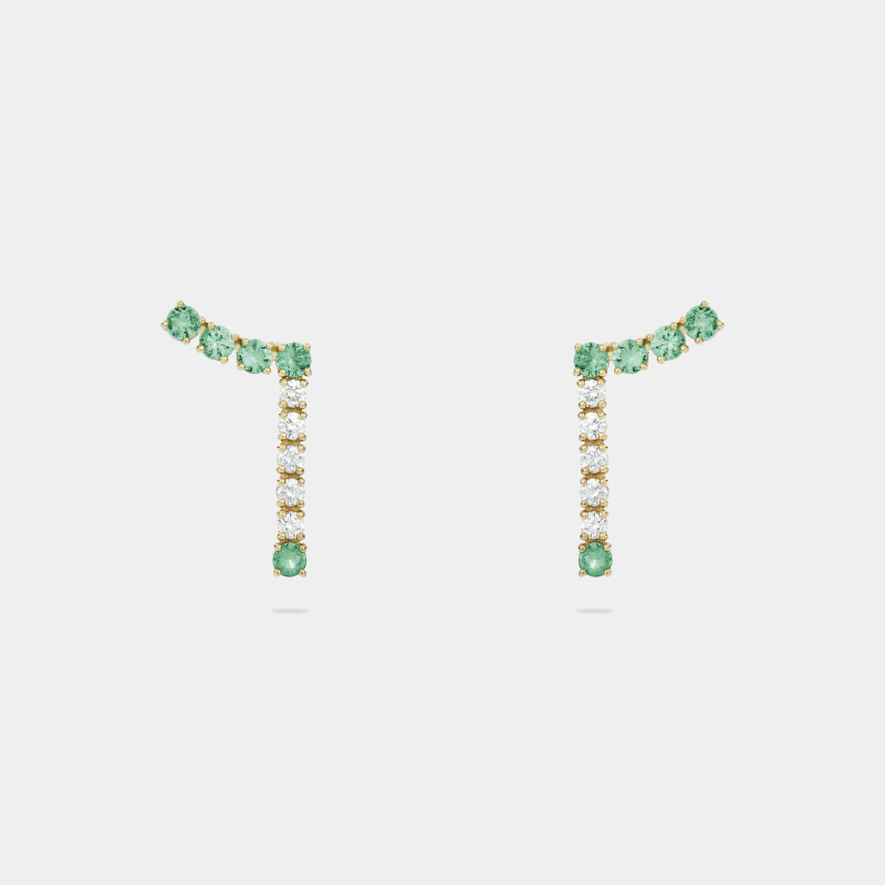 m6e4e classic riviera emerald earrings jewels
