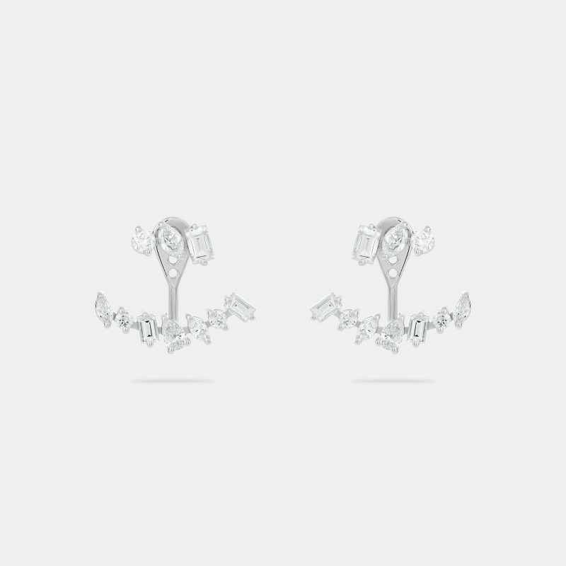 m3e4 multi shape diamonds 2 in 1 earrings jewels
