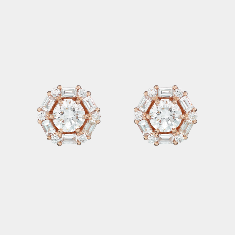 hc10e1 baguette diamond stud earrings i jewels